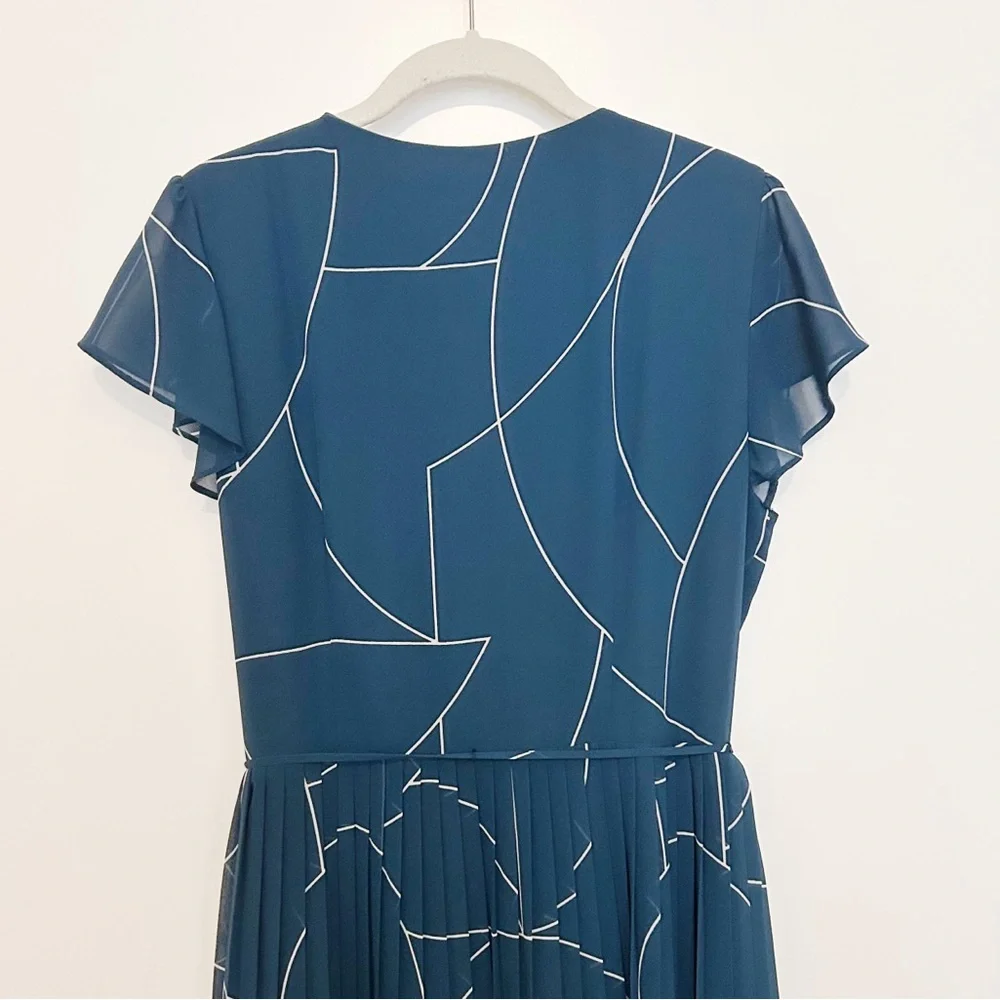 Ann Taylor Geo Chiffon Wrap Dress - Picture 6 of 8